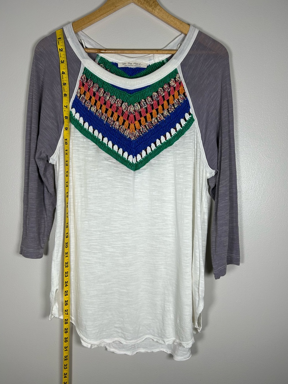 We The Free Free People Boho Spring Bound Crochet Chevron Top - Picture 11 of 13